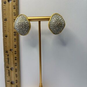 Elegant Gold and Silver Women's clip on Earrings